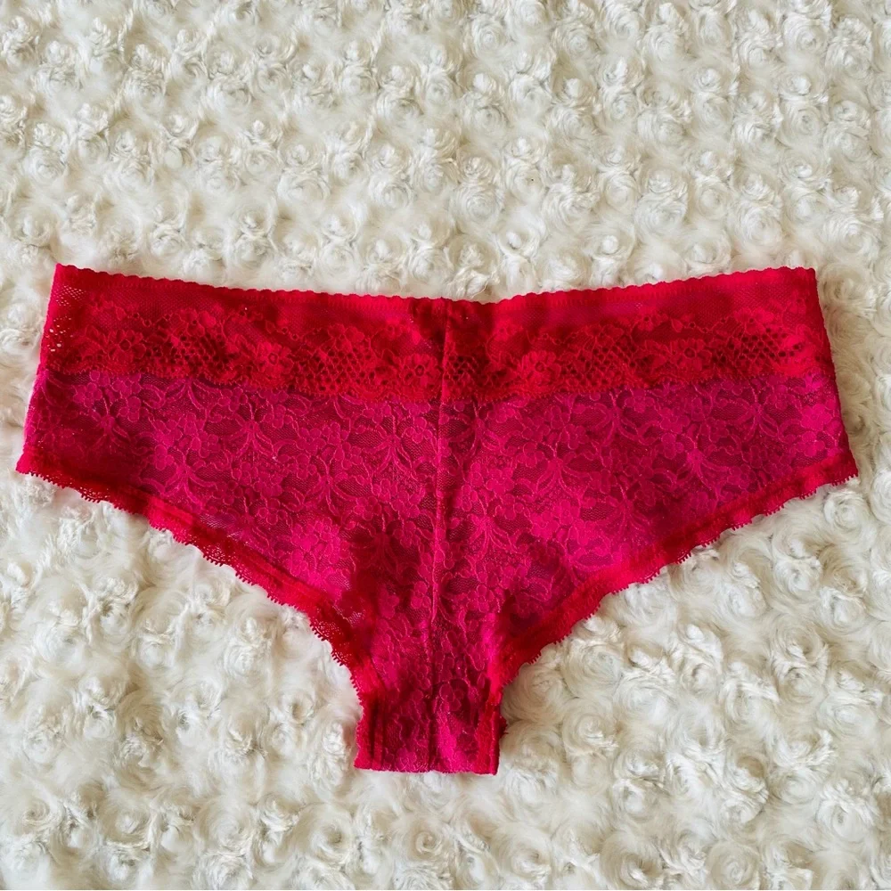 Aerie Hot Pink Lace Undies Panties Size Small - Picture 3 of 5